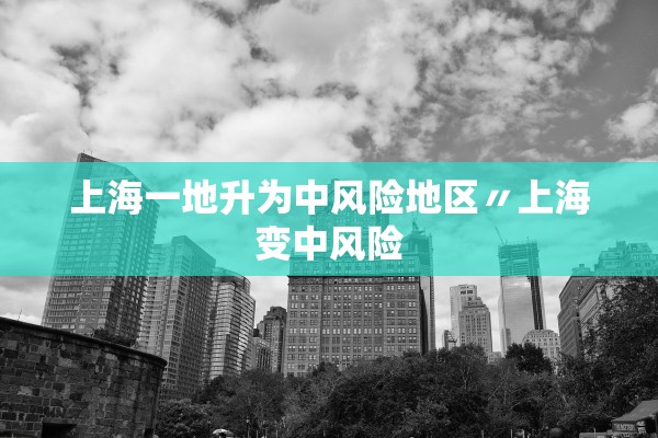 上海一地升为中风险地区〃上海变中风险 上海一地升为中风险地区〃上海变中风险