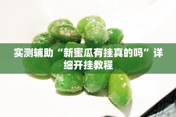 实测辅助“新蜜瓜有挂真的吗”详细开挂教程