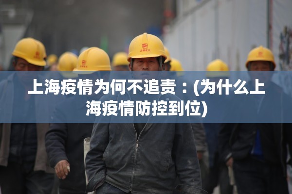 上海疫情为何不追责︰(为什么上海疫情防控到位) 上海疫情为何不追责︰(为什么上海疫情防控到位)