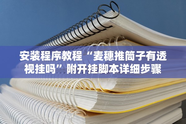 安装程序教程“麦穗推筒子有透视挂吗	”附开挂脚本详细步骤