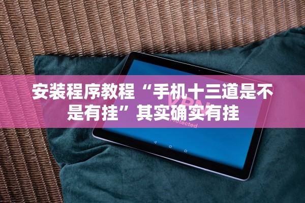 安装程序教程“手机十三道是不是有挂”其实确实有挂