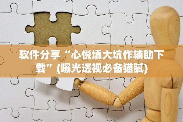 软件分享“心悦填大坑作辅助下载	”(曝光透视必备猫腻)