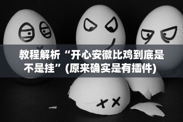 教程解析“开心安徽比鸡到底是不是挂”(原来确实是有插件) 