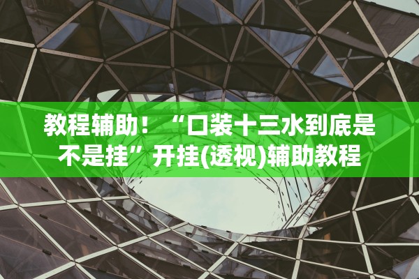 教程辅助！“口装十三水到底是不是挂”开挂(透视)辅助教程