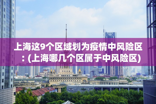 上海这9个区域划为疫情中风险区︰(上海哪几个区属于中风险区)