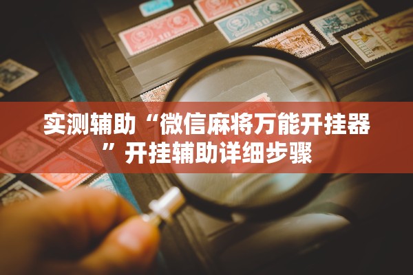实测辅助“微信麻将万能开挂器”开挂辅助详细步骤