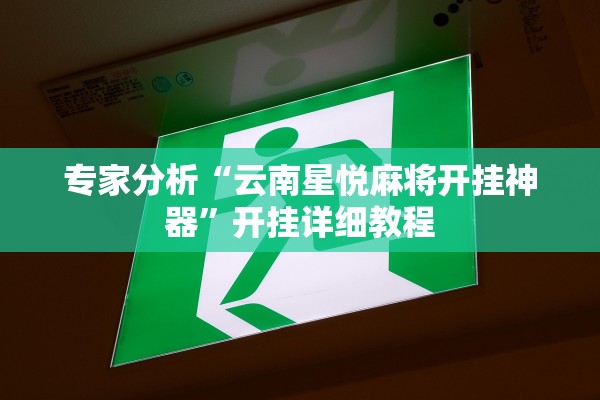 专家分析“云南星悦麻将开挂神器	”开挂详细教程