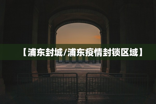 【浦东封城/浦东疫情封锁区域】