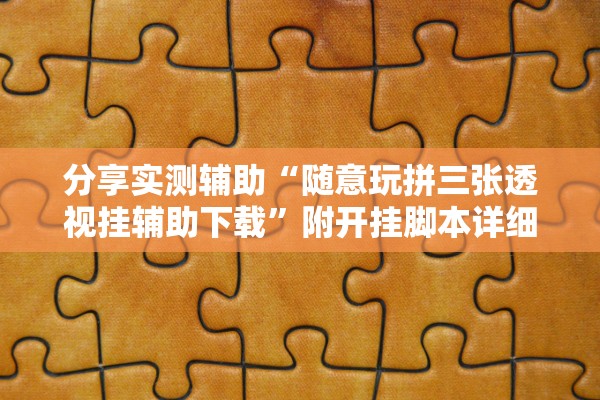 可用版本“微乐小程序麻将万能开挂器”(原来确实是有插件) 