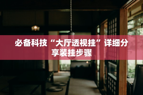 必备科技“大厅透视挂”详细分享装挂步骤