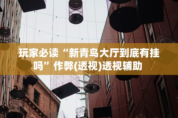 玩家必读“新青鸟大厅到底有挂吗”作弊(透视)透视辅助 