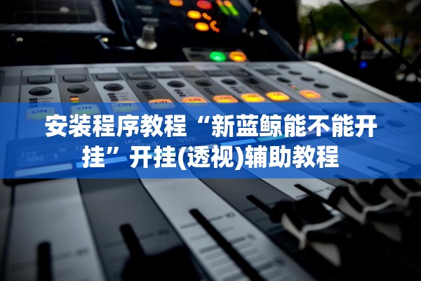 安装程序教程“新蓝鲸能不能开挂	”开挂(透视)辅助教程