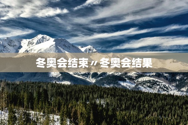 冬奥会结束〃冬奥会结果