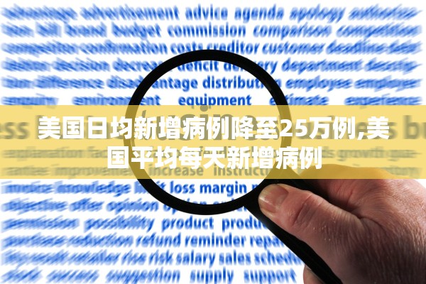 美国日均新增病例降至25万例,美国平均每天新增病例