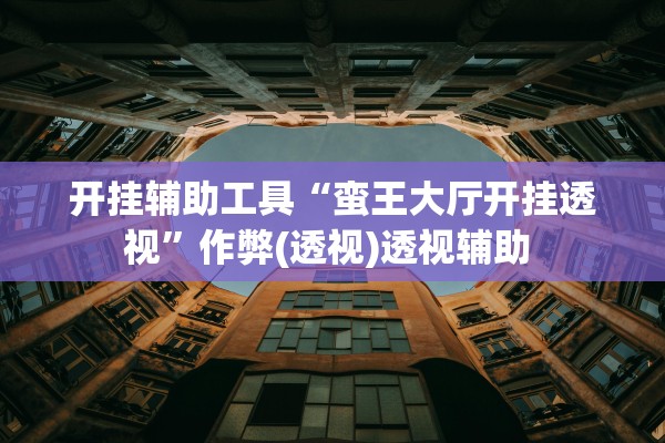 开挂辅助工具“蛮王大厅开挂透视”作弊(透视)透视辅助 