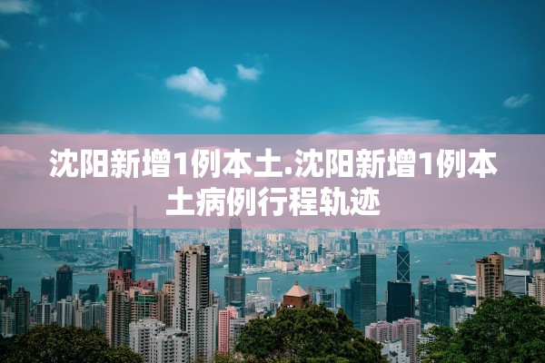 沈阳新增1例本土.沈阳新增1例本土病例行程轨迹