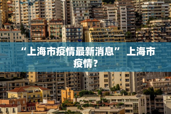 “上海市疫情最新消息” 上海市 疫情？