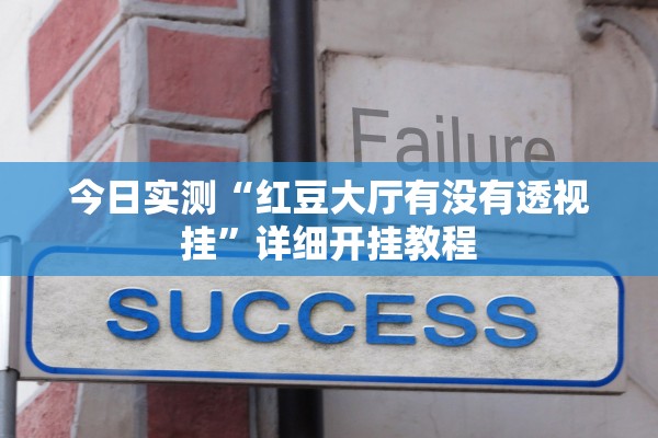 今日实测“红豆大厅有没有透视挂”详细开挂教程