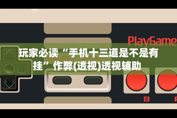 玩家必读“手机十三道是不是有挂”作弊(透视)透视辅助 