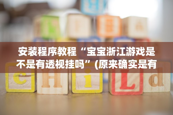 安装程序教程“宝宝浙江游戏是不是有透视挂吗”(原来确实是有插件)