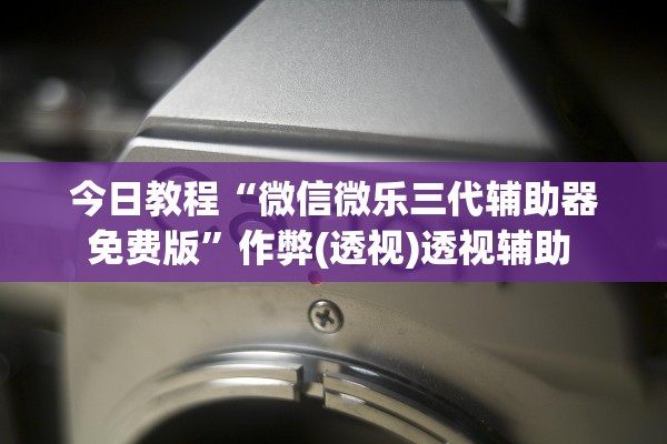 今日教程“微信微乐三代辅助器免费版”作弊(透视)透视辅助 