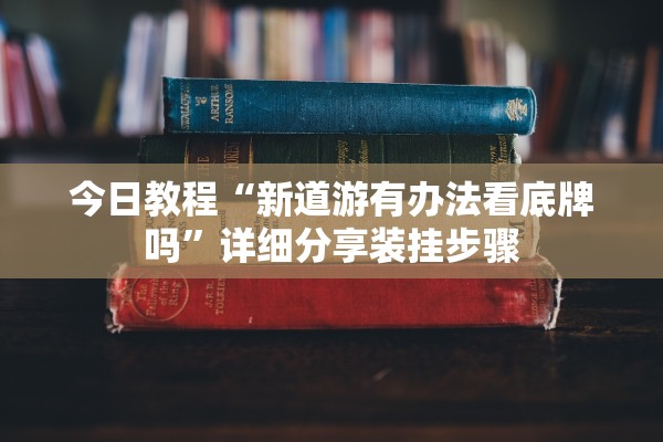 今日教程“新道游有办法看底牌吗	”详细分享装挂步骤