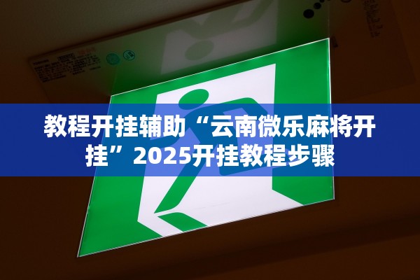 教程开挂辅助“云南微乐麻将开挂	”2025开挂教程步骤