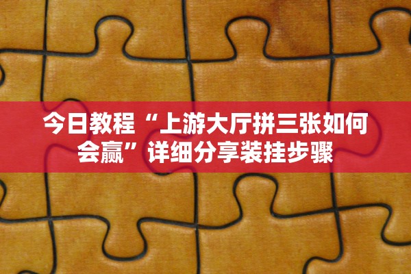 今日教程“上游大厅拼三张如何会赢”详细分享装挂步骤