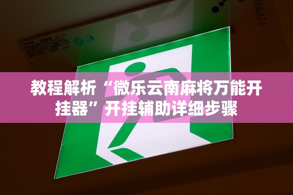 教程解析“微乐云南麻将万能开挂器”开挂辅助详细步骤