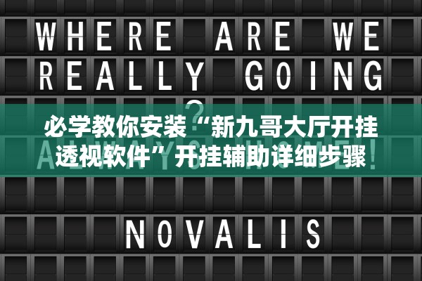 必学教你安装“新九哥大厅开挂透视软件”开挂辅助详细步骤