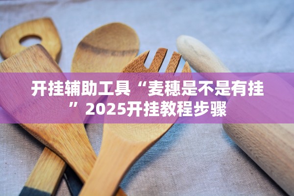 开挂辅助工具“麦穗是不是有挂”2025开挂教程步骤