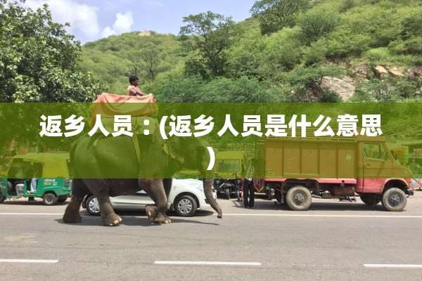 返乡人员︰(返乡人员是什么意思)