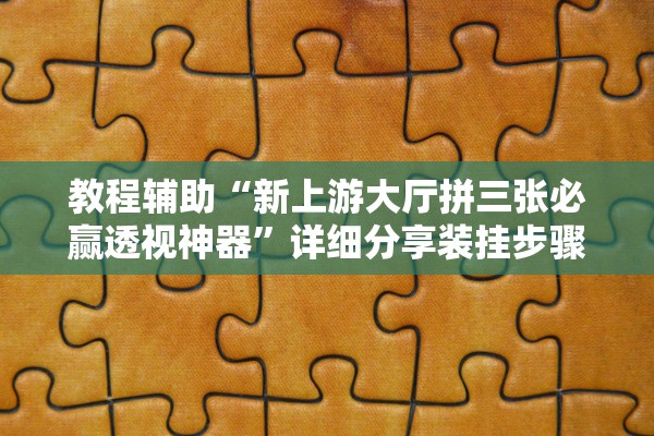 教程辅助“新上游大厅拼三张必赢透视神器”详细分享装挂步骤