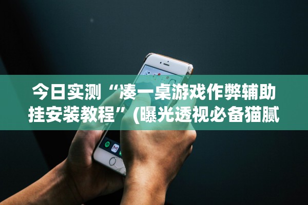 今日实测“凑一桌游戏作弊辅助挂安装教程”(曝光透视必备猫腻)