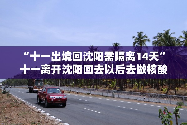 “十一出境回沈阳需隔离14天” 十一离开沈阳回去以后去做核酸吗？