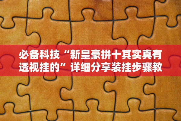 必备科技“新皇豪拼十其实真有透视挂的”详细分享装挂步骤教程