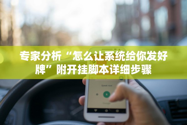 专家分析“怎么让系统给你发好牌”附开挂脚本详细步骤