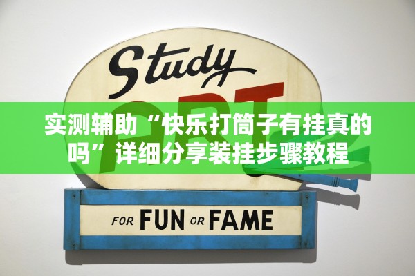 实测辅助“快乐打筒子有挂真的吗”详细分享装挂步骤教程
