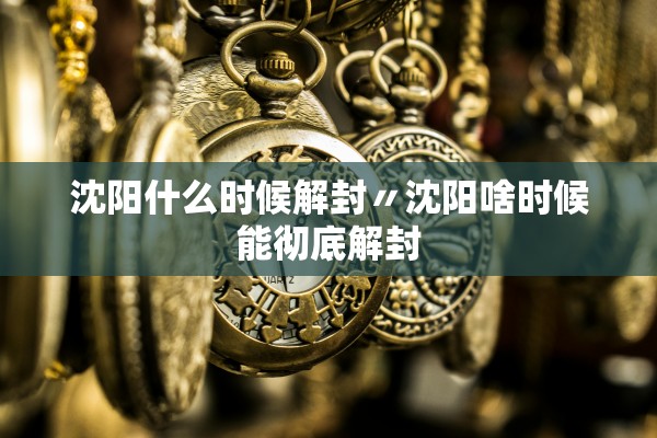 沈阳什么时候解封〃沈阳啥时候能彻底解封