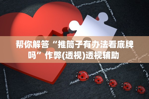 帮你解答“推筒子有办法看底牌吗”作弊(透视)透视辅助 