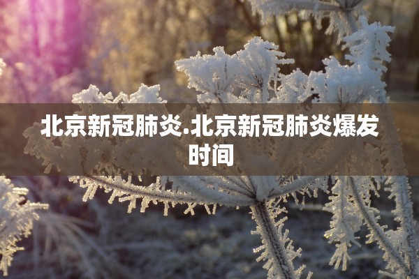 北京新冠肺炎.北京新冠肺炎爆发时间
