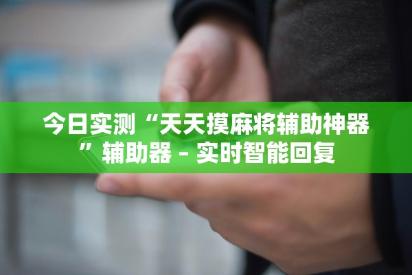 今日实测“天天摸麻将辅助神器”辅助器 – 实时智能回复