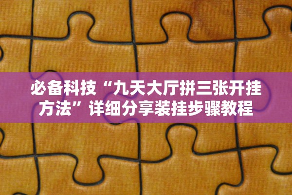 必备科技“九天大厅拼三张开挂方法”详细分享装挂步骤教程