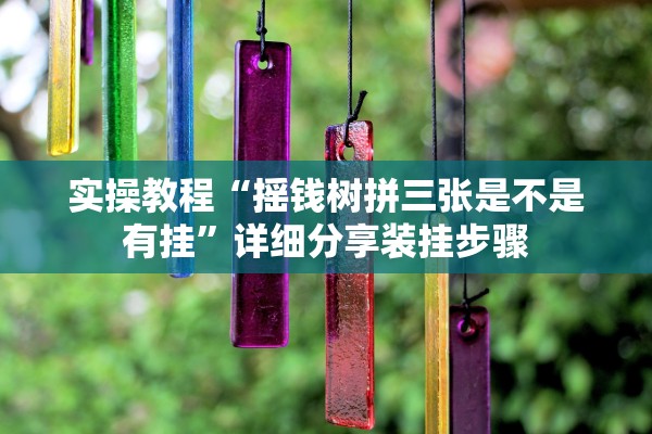 实操教程“摇钱树拼三张是不是有挂”详细分享装挂步骤
