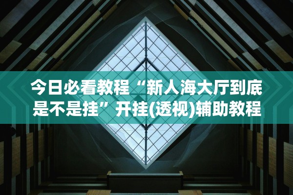 今日必看教程“新人海大厅到底是不是挂”开挂(透视)辅助教程