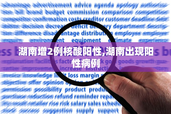 湖南增2例核酸阳性,湖南出现阳性病例