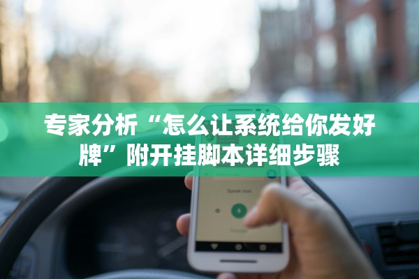 专家分析“怎么让系统给你发好牌”附开挂脚本详细步骤