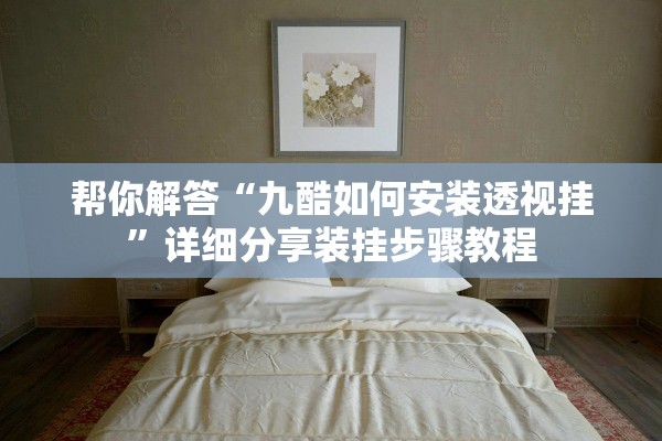 帮你解答“九酷如何安装透视挂”详细分享装挂步骤教程
