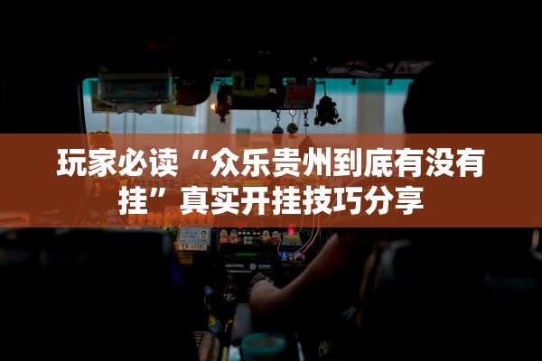 玩家必读“众乐贵州到底有没有挂	”真实开挂技巧分享