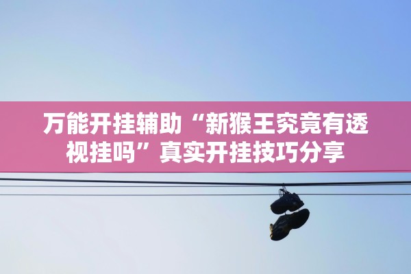 万能开挂辅助“新猴王究竟有透视挂吗”真实开挂技巧分享